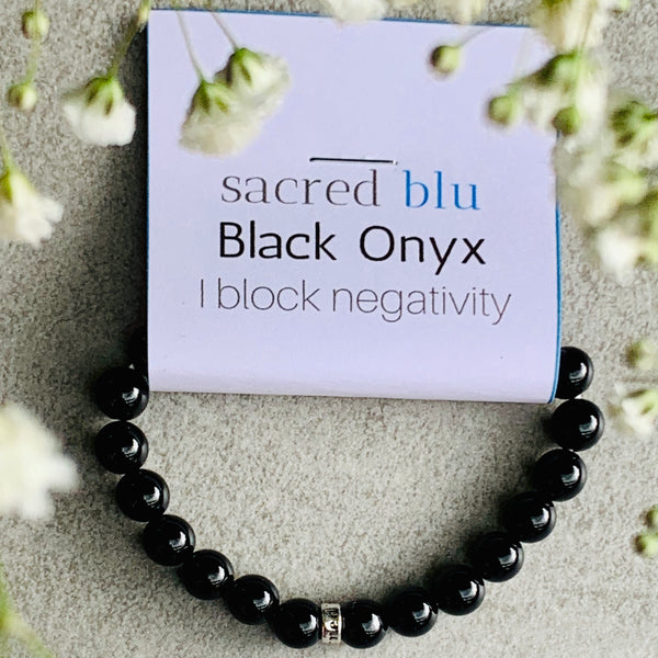 Black Onyx Crystal Bracelet by sacred blu