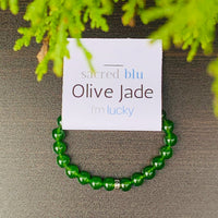 Olive Jade Crystal Bracelet