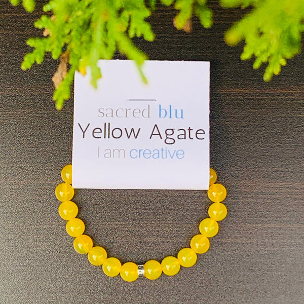 Yellow Agate Crystal Bracelet