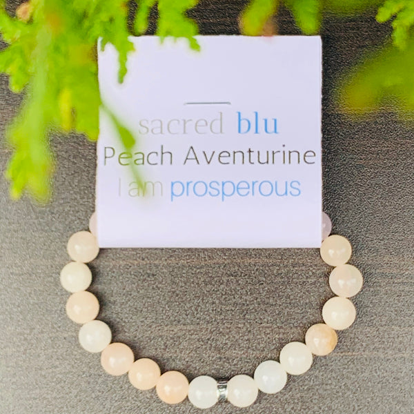 Peach Aventurine Crystal Bracelet