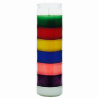 7 Day Colour Glass Candles